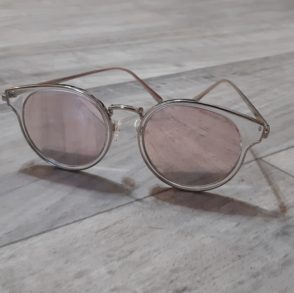 Fashion Sunglasses Mirror tint wire frame